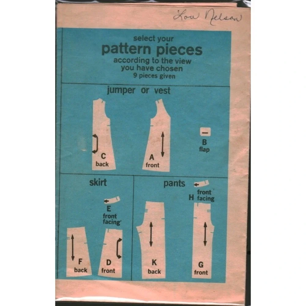 Vintage‎ Simplicity 8377 Sewing Pattern Instructions and Skirt Pieces Girls